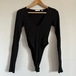 Wilfred Black Ribbed Bodysuit